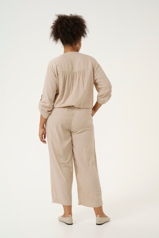 Loosefit Pantalon 'Mille' KAFFE CURVE en beige