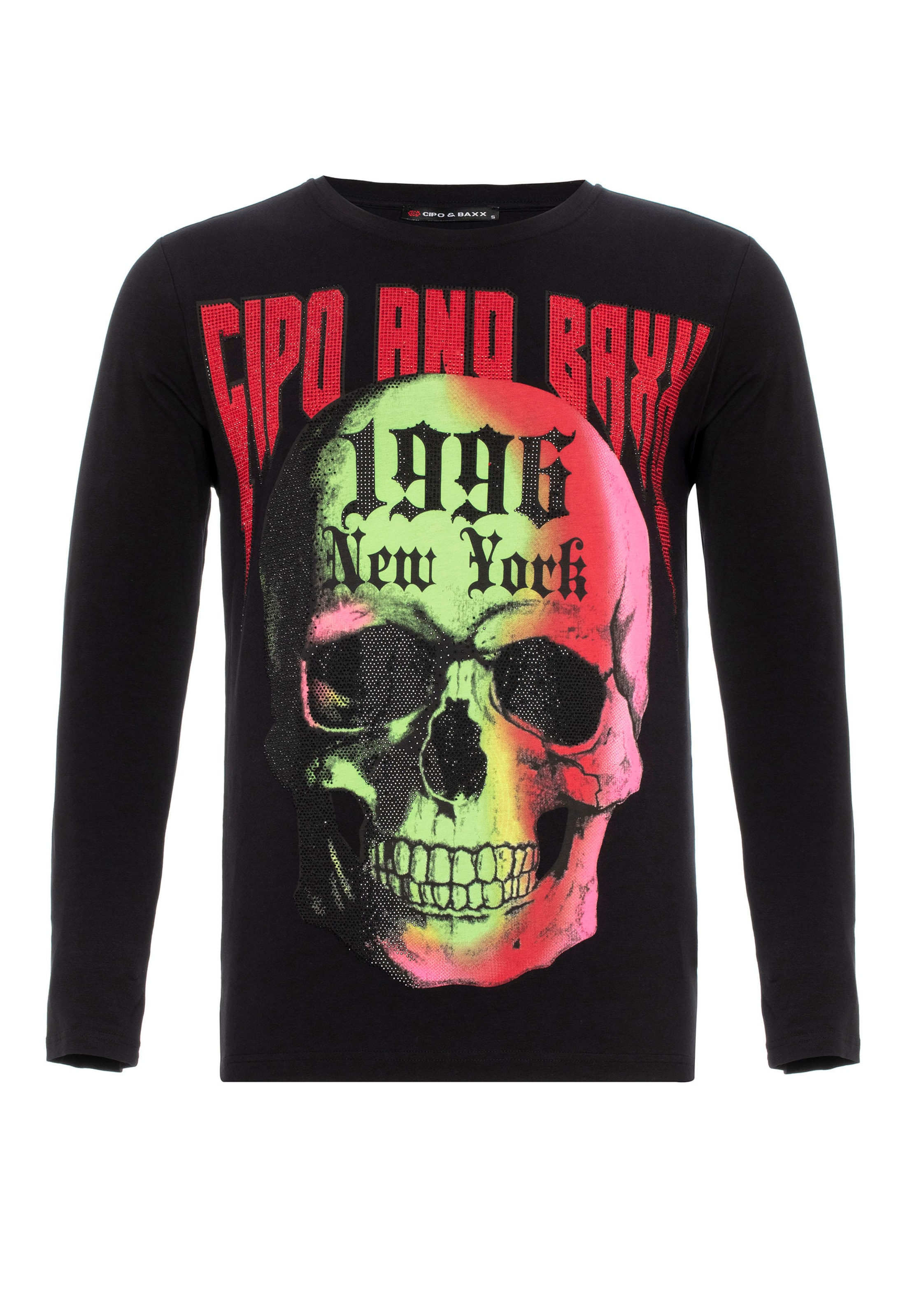 CIPO & BAXX Shirt in Zwart: voorkant