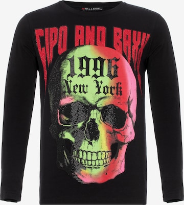 CIPO & BAXX Shirt in Zwart: voorkant