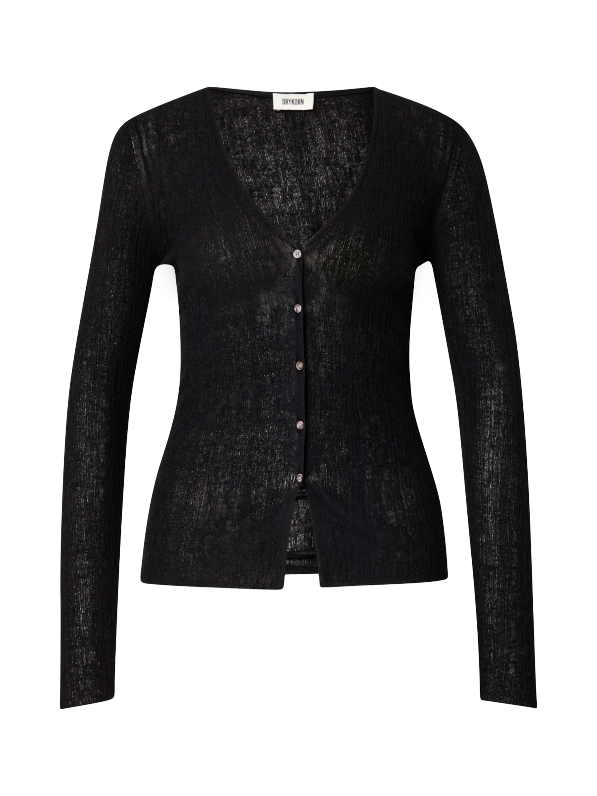 DRYKORN Вязаная кофта 'ANIELY' в Черный: спереди