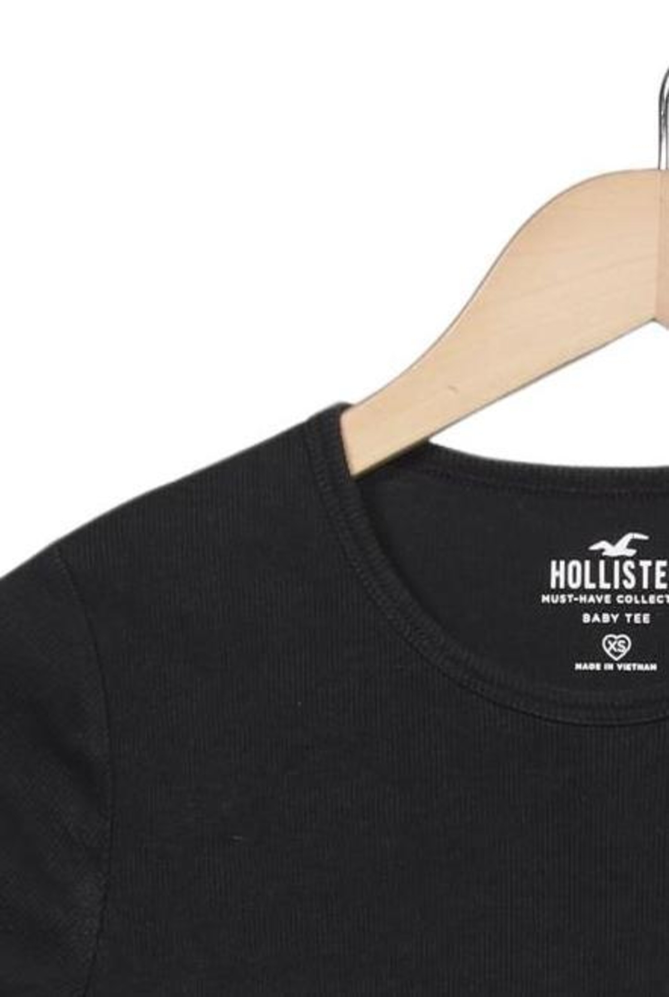 HOLLISTER Top & Shirt in XS in Black