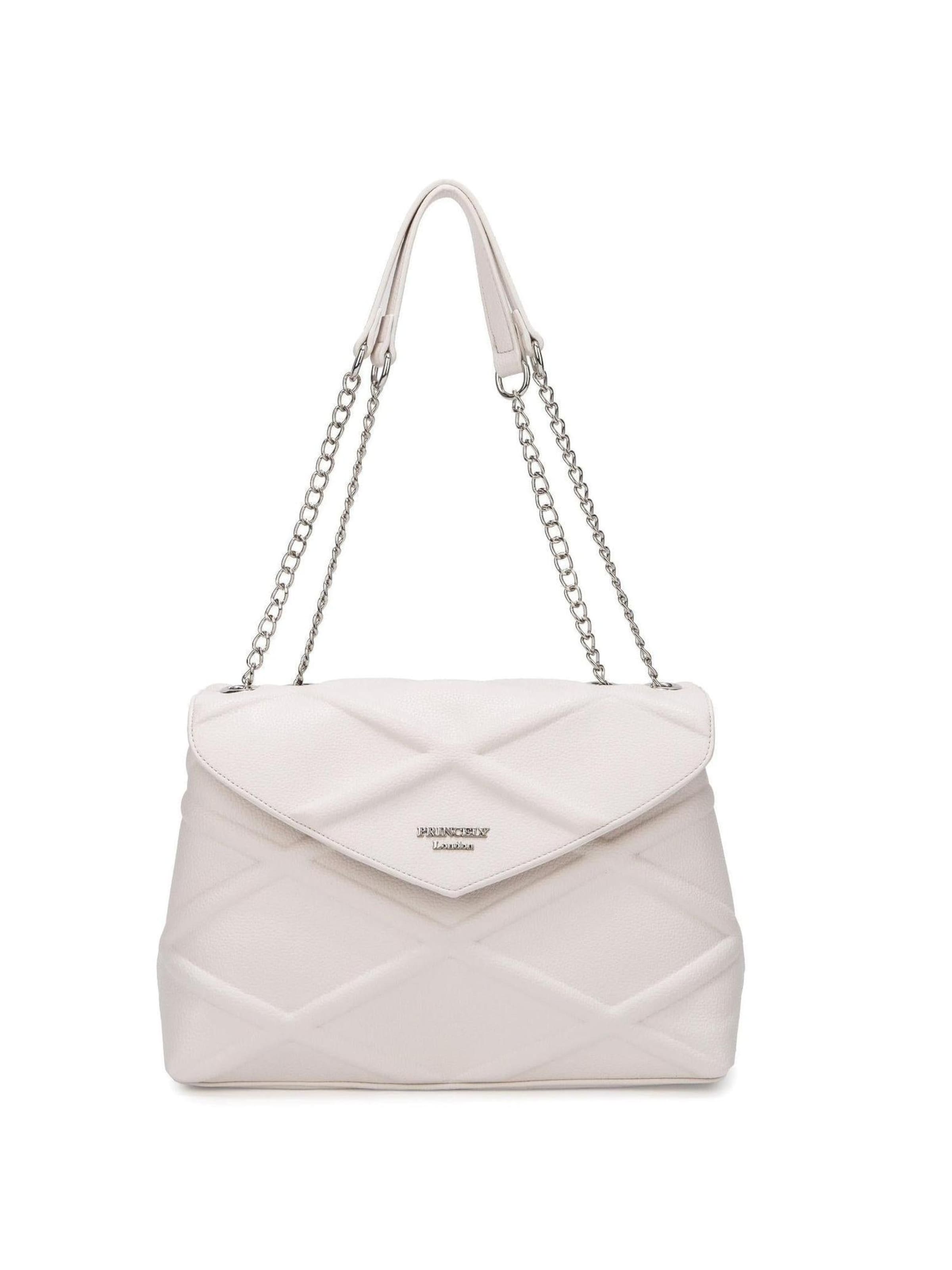 Princely London - Bolso de hombro 'Chaunhi' en blanco: frente
