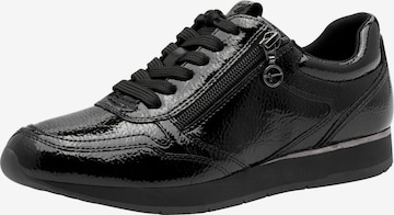 Baskets basses Tamaris en noir : devant