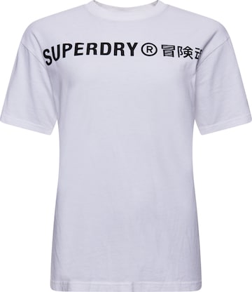 Superdry Oversized Shirt in White: front