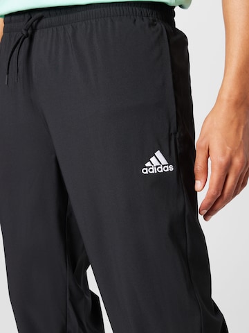 ADIDAS SPORTSWEAR Tapered Workout Pants 'Essentials Stanford' in Black