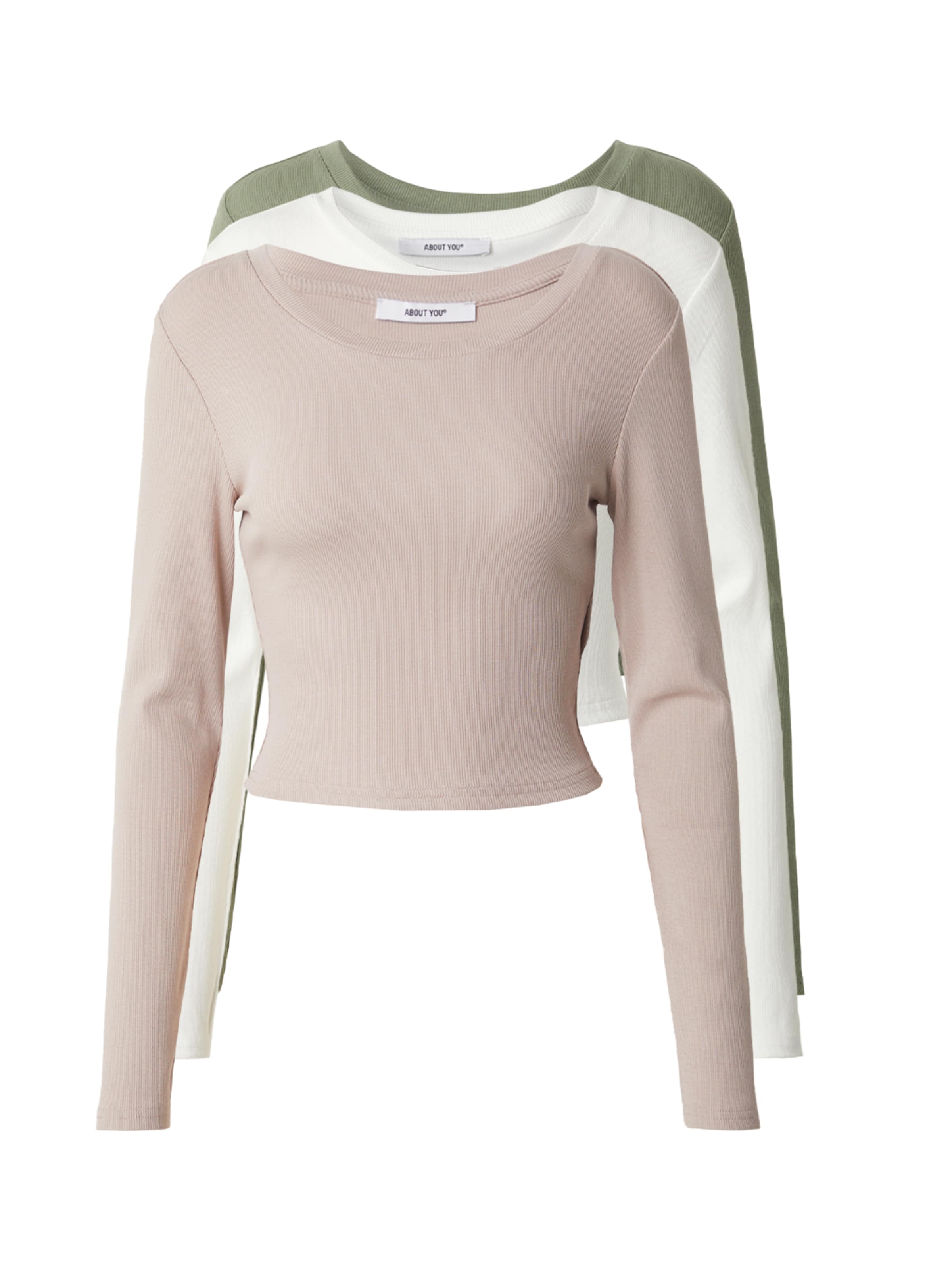 ABOUT YOU Тениска 'Loretta' в бежово: отпред