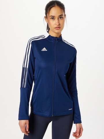 ADIDAS SPORTSWEAR Training Jacket 'Tiro 21' in Blue: front