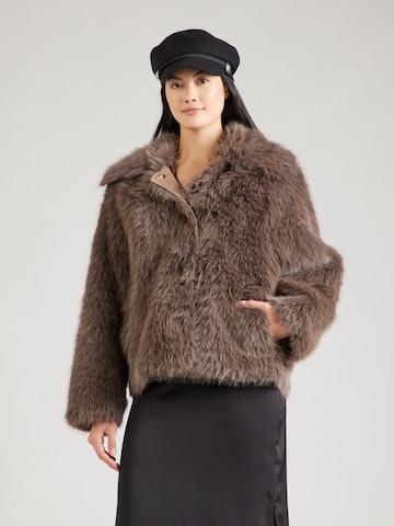 co'couture - Casaco de inverno 'Kita' em castanho: frente