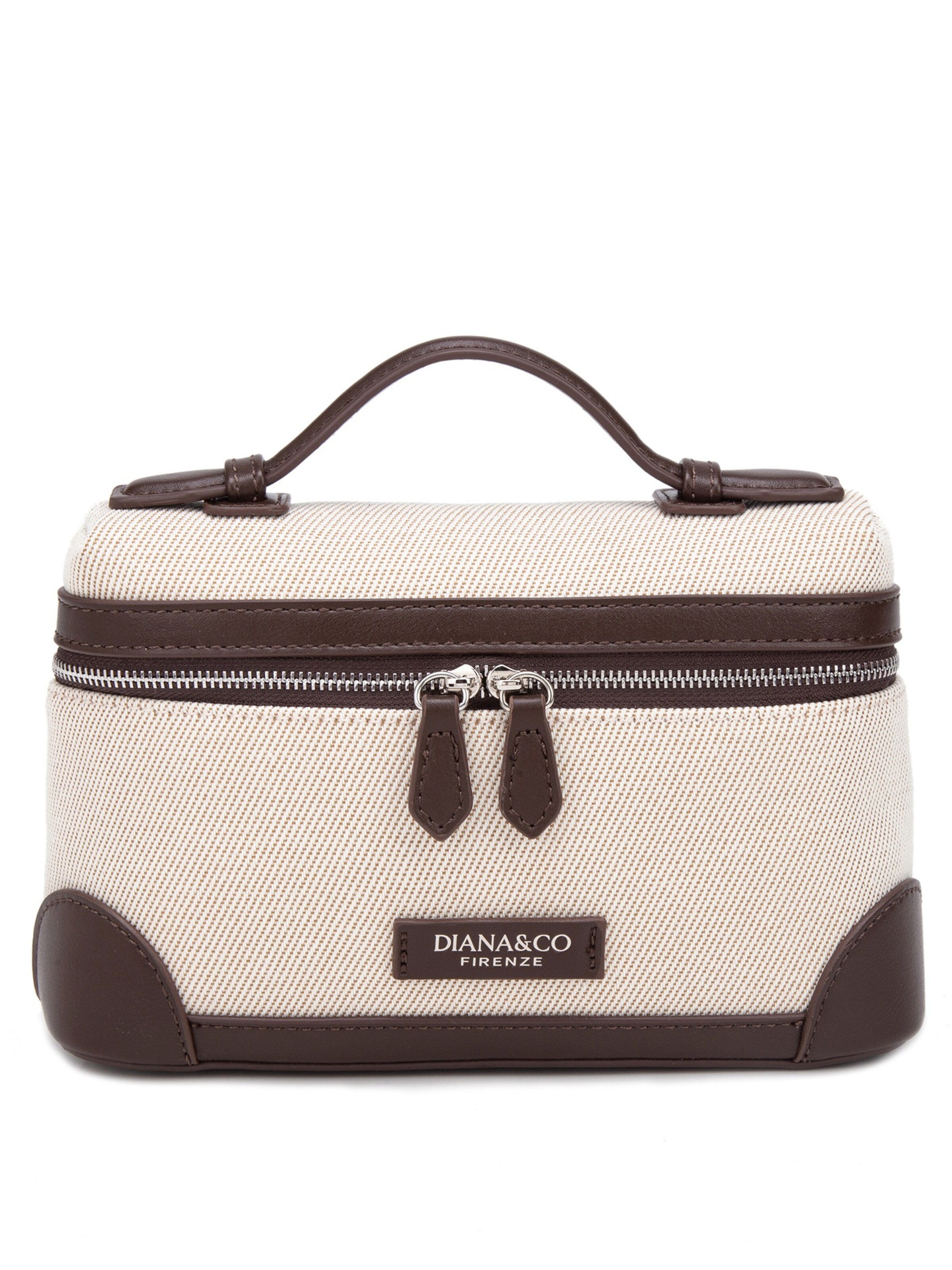 Borsa a tracolla 'Borsa a Mano Strutturata Diana & Co Firenze con Tracolla Regolabile e Dettagli Ecopelle' di Diana&Co. in marrone: frontale