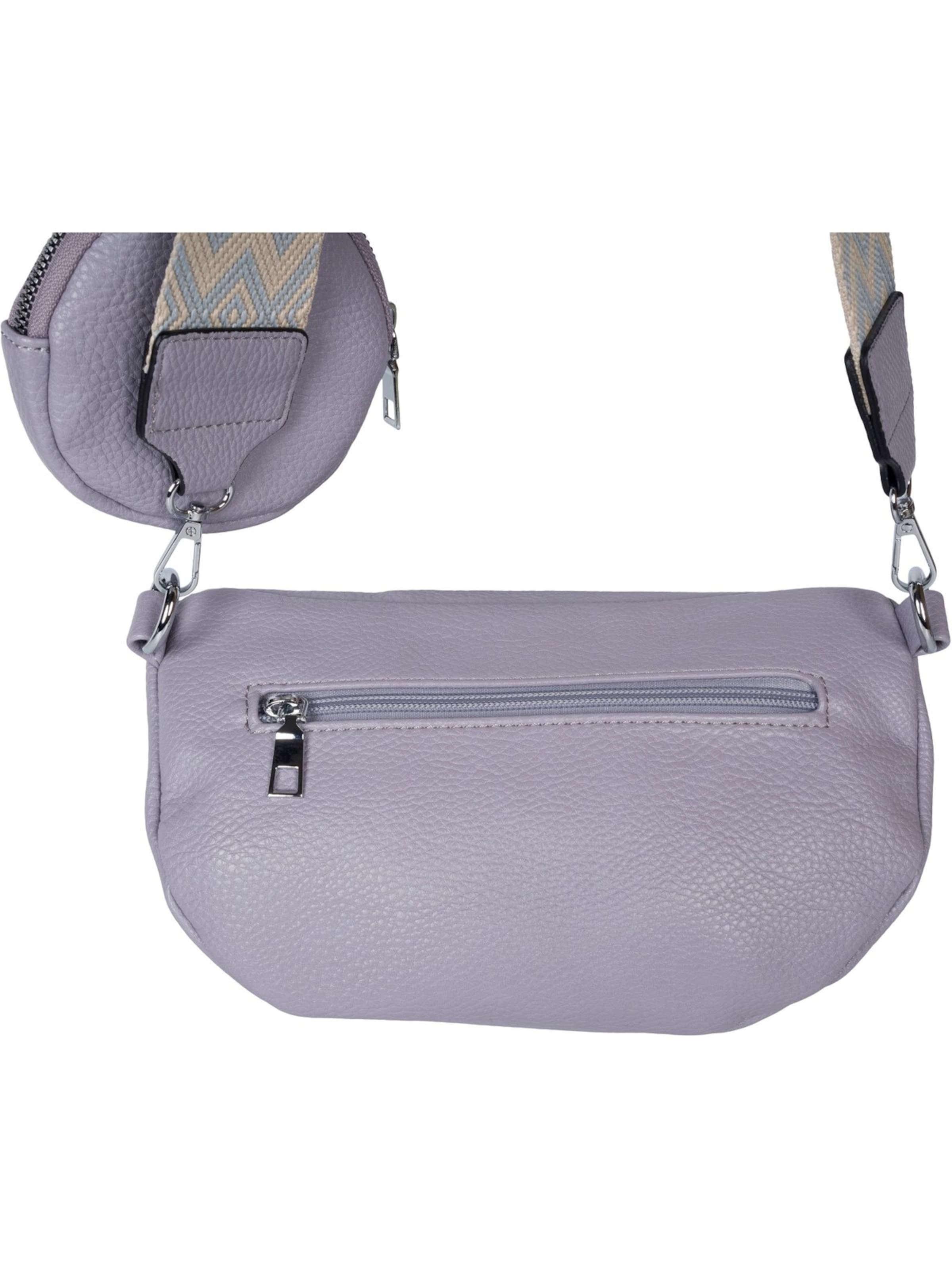 styleBREAKER Crossbody bag '2-Teiliges Set Halbmond Crossbody Bag' in Purple