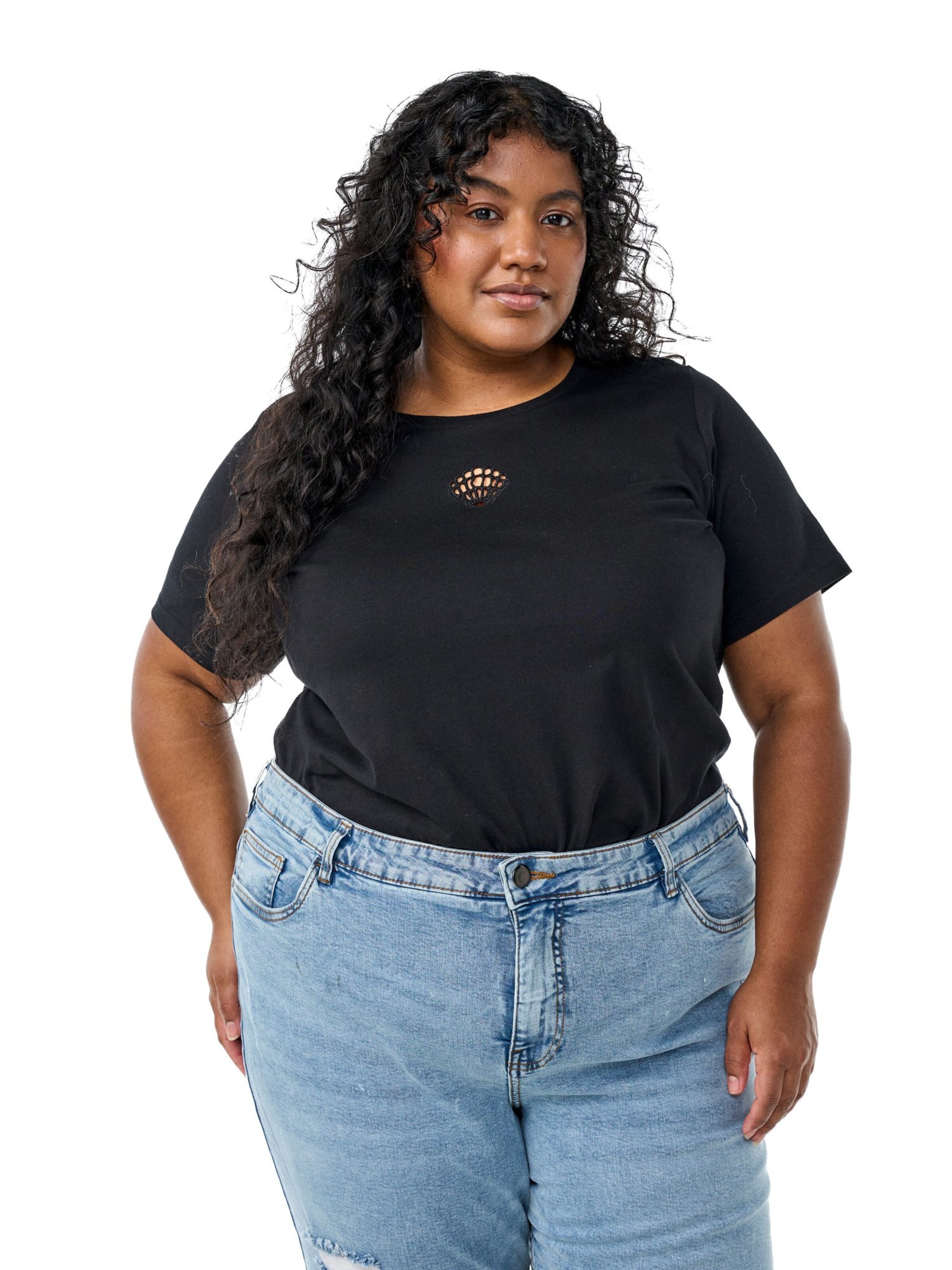 Zizzi - Camisa 'Livia' em preto