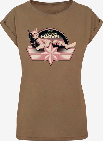 ABSOLUTE CULT Shirt 'Captain Marvel - Chillin Goose' in Green: front