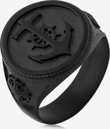 Akitsune Ring 'Portus' in Black: front