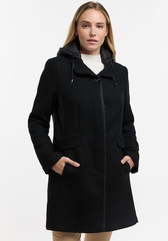 Barbara Lebek Between-Seasons Coat in Black: front