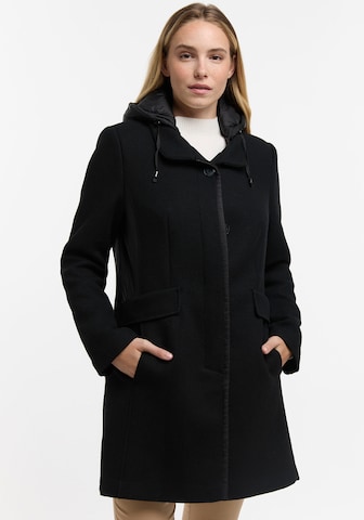 Barbara Lebek Between-Seasons Coat in Black: front