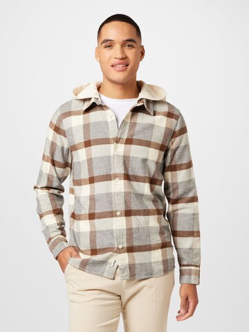 HOLLISTER Regular fit Skjorta i beige: framsida