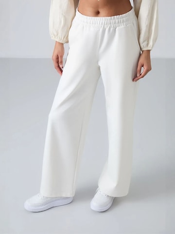 Tommy Life Wide leg Sportbroek in Wit