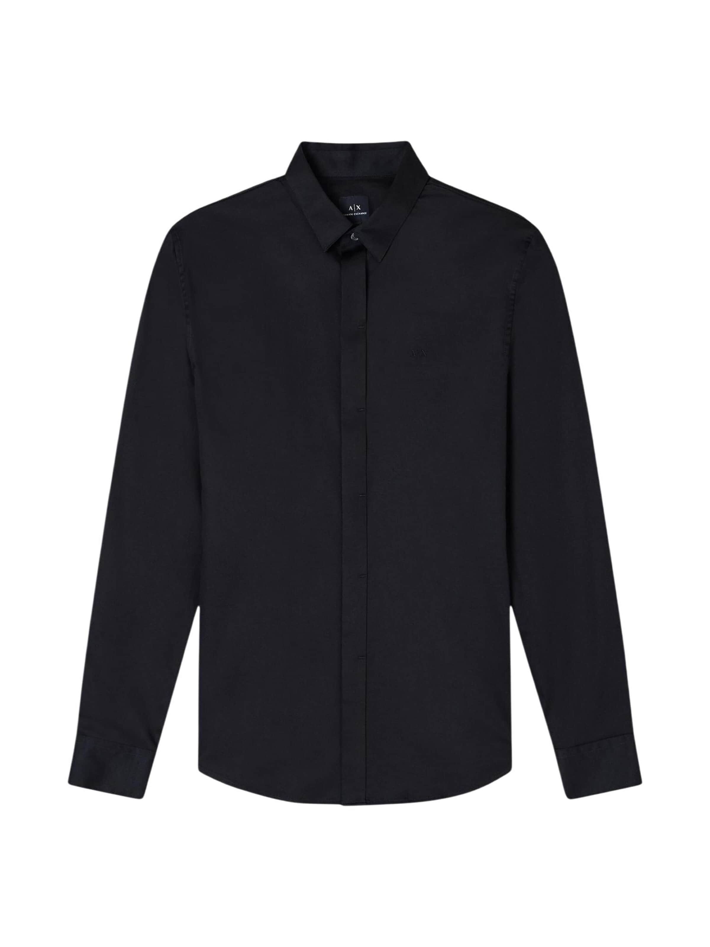 Slim fit Camicia business '8NZCBD ZN10Z' di ARMANI EXCHANGE in nero: frontale