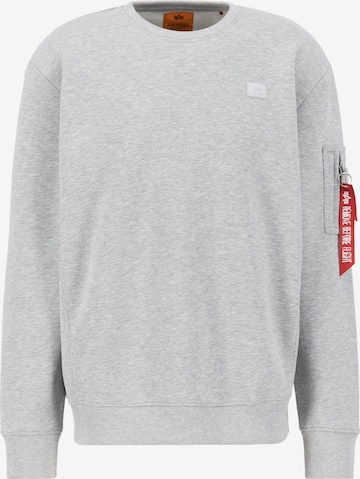 ALPHA INDUSTRIES Sweatshirt in Grau: predná strana