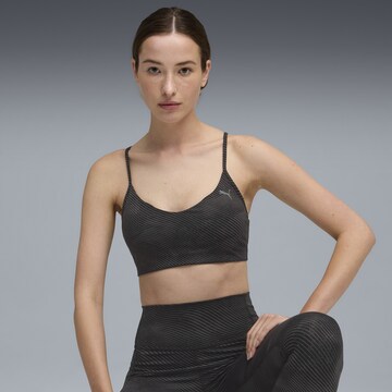 PUMA Bustier Sport bh 'Cloudspun' in Zwart: voorkant