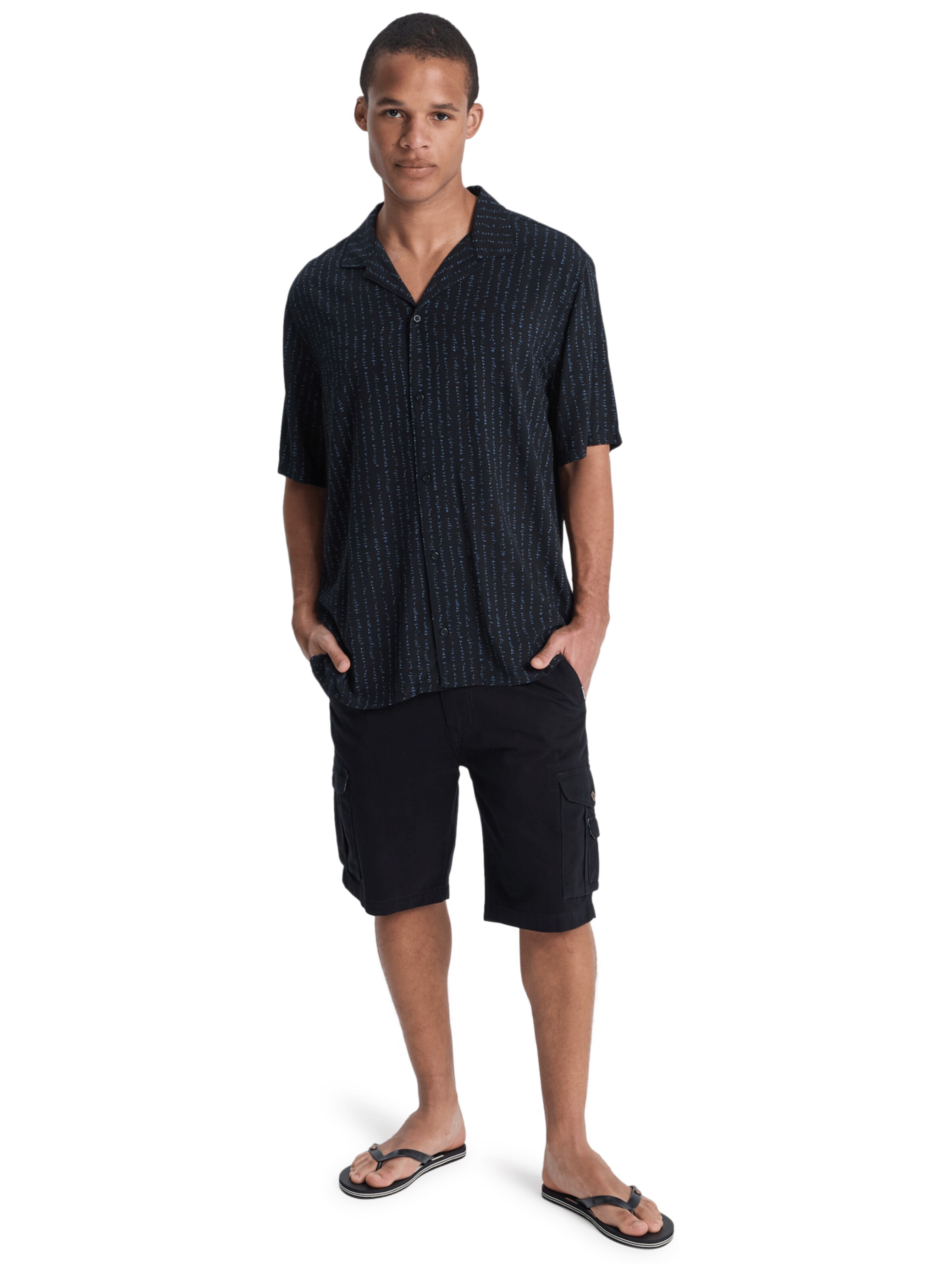QUIKSILVER Comfort fit Button Up Shirt 'Paradise' in Blue