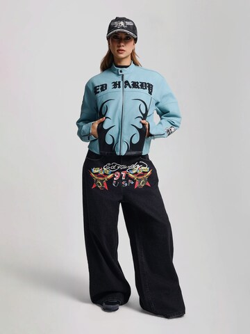 mėlyna Ed Hardy Demisezoninė striukė ' Gothic Flames '