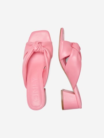 ONLY Sandali s paščki | roza barva