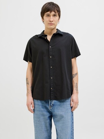 Coupe regular Chemise 'JJESummer' JACK & JONES en noir : devant