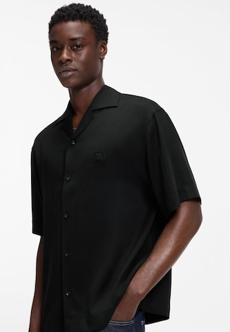 HUGO Comfort Fit Hemd 'Espino' in Schwarz