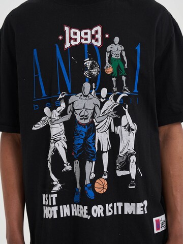 AND1 T-shirt 'Core Retro' i svart