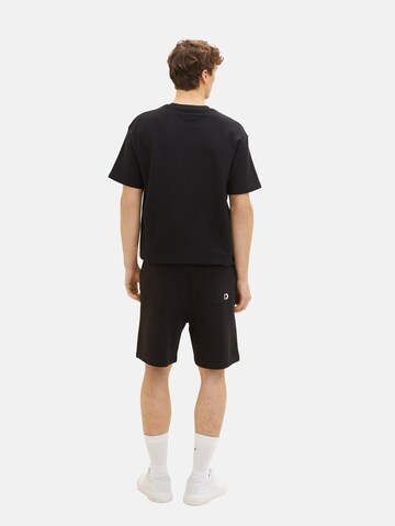 TOM TAILOR DENIM Regular Shorts in Schwarz