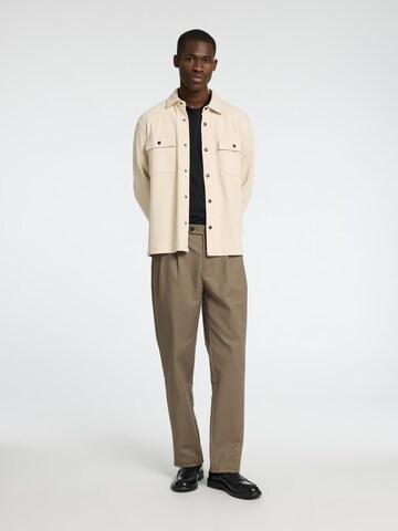 SELECTED HOMME Regular Trousers with creases in Grey