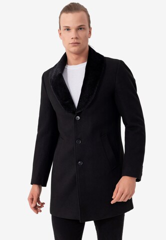 Redbridge Between-Seasons Coat in Black: front