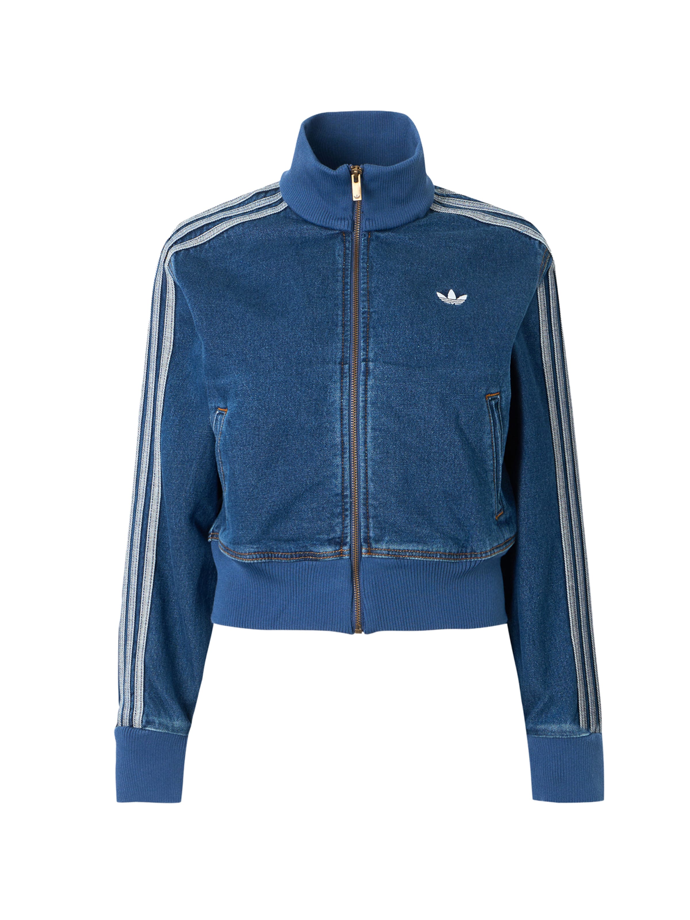 ADIDAS ORIGINALS Преходно яке 'FIREBIRD' в син деним / бяло, Преглед на продукта