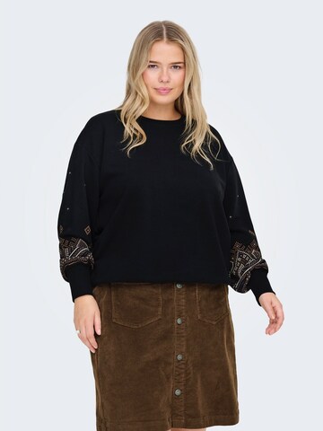 ONLY Carmakoma - Sudadera 'CARBROOKE' en negro: frente