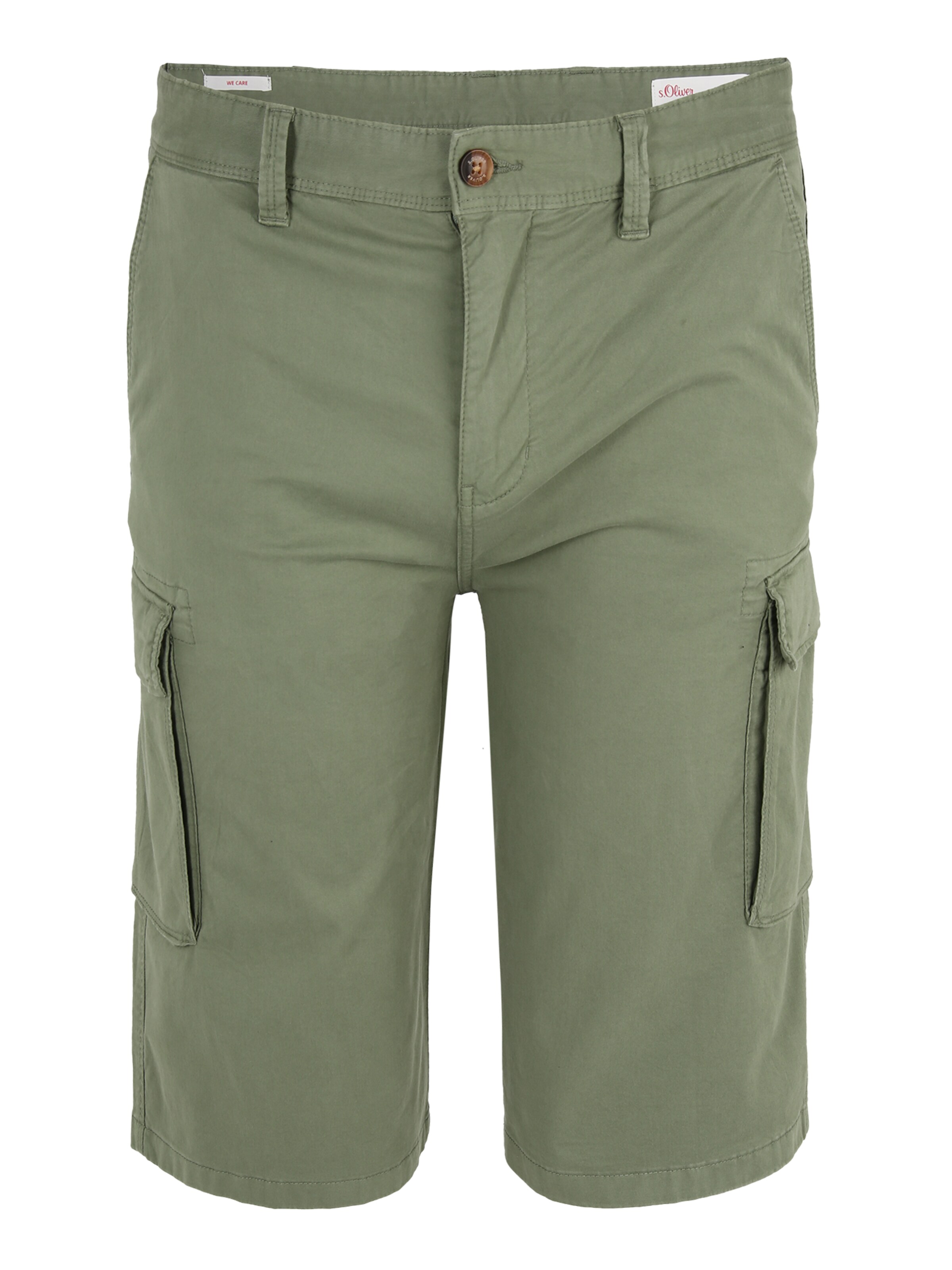 s.Oliver regular Παντελόνι cargo σε πράσινο: μπροστά