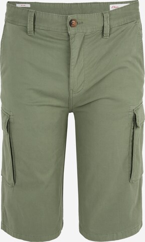 Regular Pantalon cargo s.Oliver en vert : devant