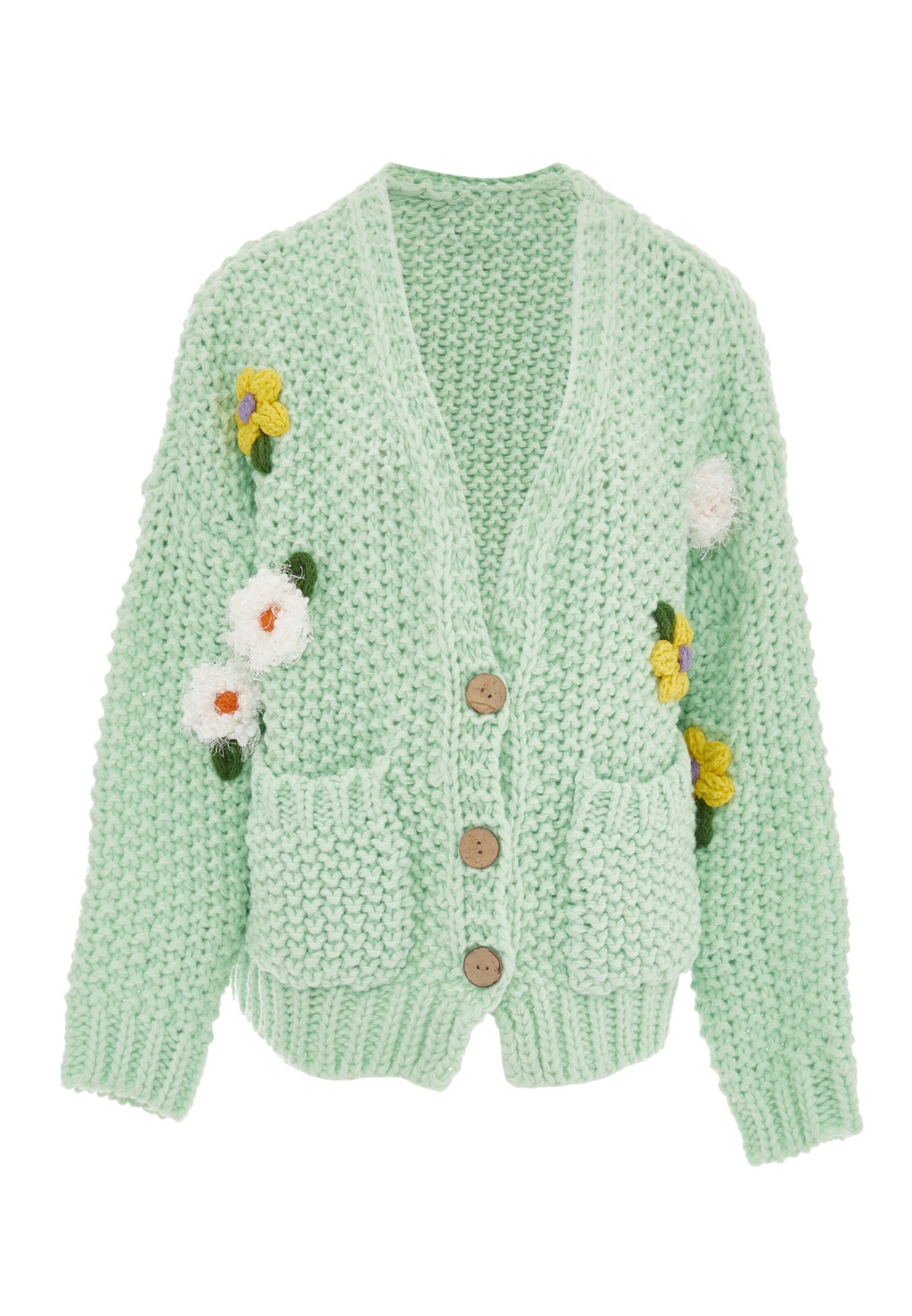 ebeeza Strickjacke in Grün: Vorderseite