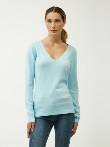 Influencer Pullover in Blau: predná strana