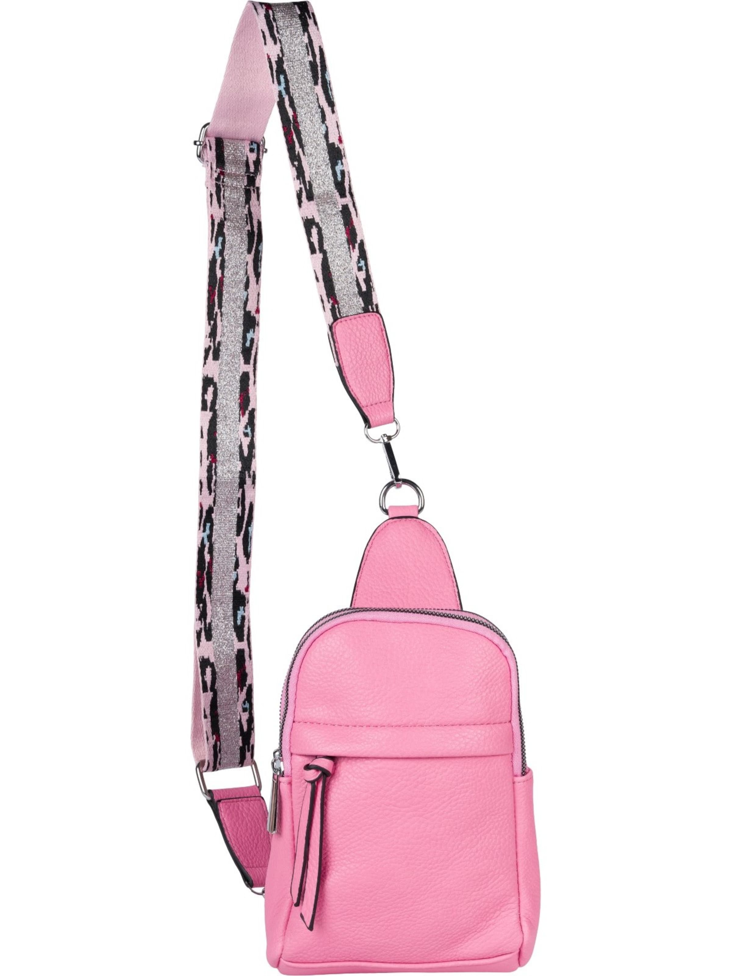 styleBREAKER Umhängetasche 'One Shoulder Rucksack Uni'‌‌ in Pink: Vorderseite