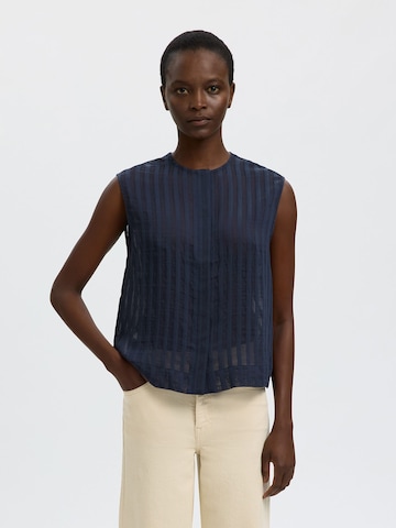SELECTED Bluse in Blau: Vorderseite
