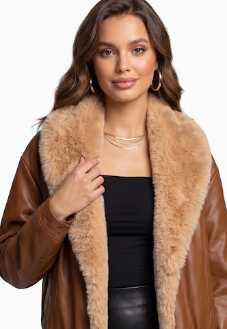 Veste mi-saison faina en marron