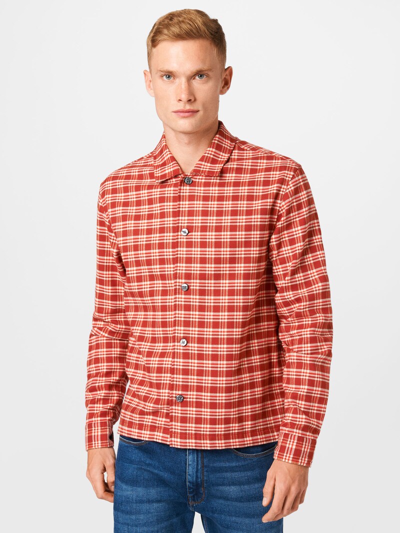 Button-up Shirts BOSS Checked shirts Rusty Red