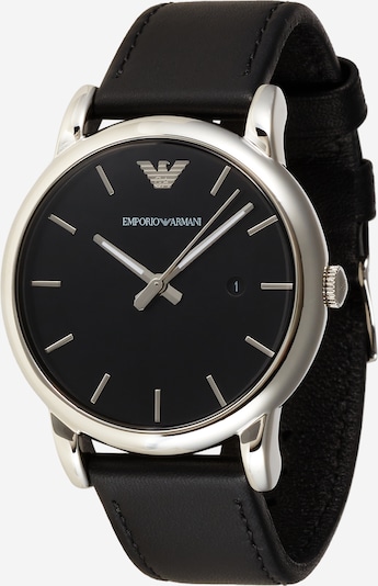 Emporio Armani Uhr mit Armband in schwarz / silber, Produktansicht