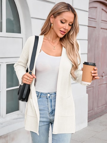 Yesfashion Kardigan w kolorze beżowy