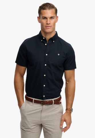 Coupe regular Chemise Superdry & Co en bleu : devant