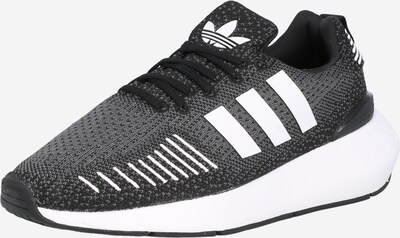 ADIDAS ORIGINALS Ниски маратонки 'Swift Run' в сиво / черно / бяло, Преглед на продукта