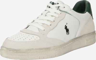 Polo Ralph Lauren Baskets basses 'CRT LUX' en beige / vert foncé / noir / blanc, Vue avec produit