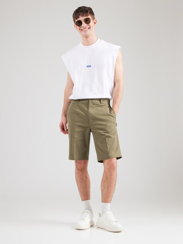 Regular Pantalon chino 'Dante242' HUGO en vert