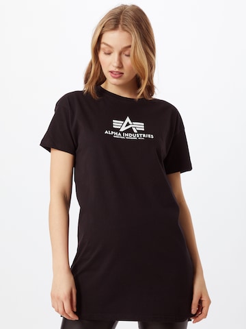 ALPHA INDUSTRIES Shirt in Zwart: voorkant